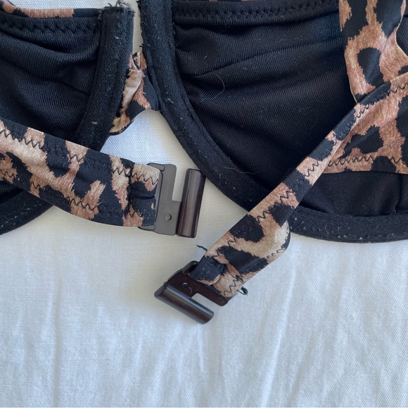 GANNI leopard scoop bikini top (sz 6) - Picture 5 of 7